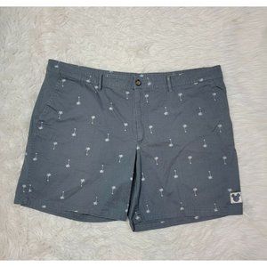 Junk Food Shorts Men's Size XXL Mickey Mouse Front Patch Gray Palm Trees D